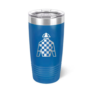 Jockey Jersey Tumbler Royal Blue Derby Cup Horse Racing Fan Gift #TWB20-SQJJ24-RBL - Insulated Mug/Tumbler