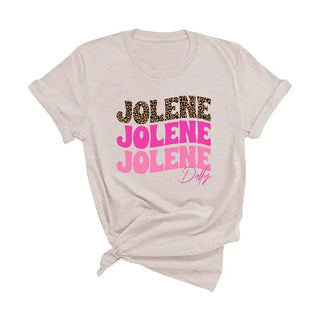 Jolene T Shirt Country Music Western Cowgirl Graphic Tee #HPTS-JOLENE - Heather Natural / Large - Screen Printed