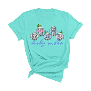 Julep Derby Vibes T Shirt Kentucky Derby Southern Graphic Tee #JULEPDV - Screen Printed T-Shirt - Women’s