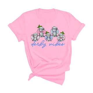 Julep Derby Vibes T Shirt Kentucky Derby Southern Graphic Tee #JULEPDV - Screen Printed T-Shirt - Women’s