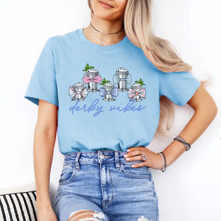 Julep Derby Vibes T Shirt Kentucky Derby Southern Graphic Tee #JULEPDV - Screen Printed T-Shirt - Women’s