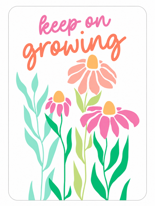 Keep Growing Magnetic Keepsake Card #HPM-FLOW