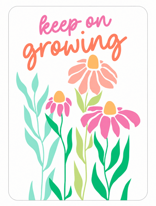 Keep Growing Magnetic Keepsake Card #HPM-FLOW