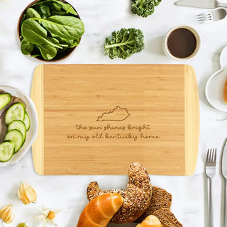 Kentucky Cutting Board Bamboo Charcuterie Tray Bluegrass State Gift #LCB221-KYHOME - Cutting Board