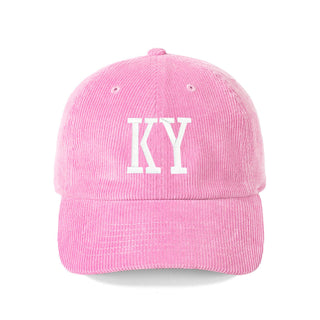 Kentucky Varsity Letter Hat Corduroy Baseball Cap #M193VL-CORD-KY - Pink - Baseball Cap - Women’s