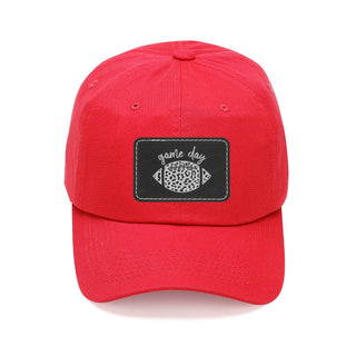 Leopard Game Day Football Patch Red Cap