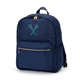Lacrosse Navy Backpack Sports School Travel Water Resistant Bag #M364VL-NAVY-LAX - Backpack - Women’s