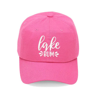 Lake Bum Embroidered Baseball Cap Hot Pink Lake Life Hat for Women #M190VL-HTPK-LAKEBUM - Baseball Cap - Women’s