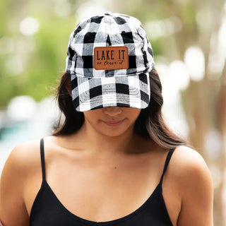 Lake It or Leave It Hat Funny Lake Buffalo Check Baseball Cap #L190-CHECK-P102-LEAVE - Baseball Cap - Unisex