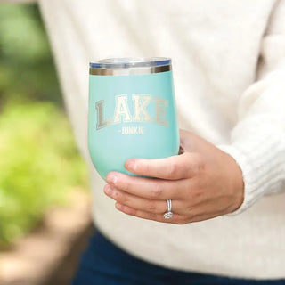 Lake Junkie Tumbler Teal 12oz Insulated Cup Lake Lover Boating Gift #TWB12-LAKEJK-TEAL - Insulated Mug/Tumbler