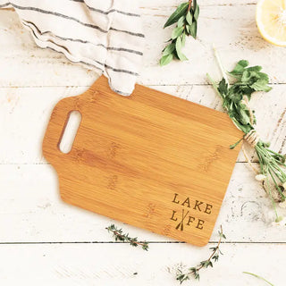 Lake Life Cutting Board Bamboo Charcuterie Cabin Housewarming Gift #LCB896-LAKELIFE - Cutting Board