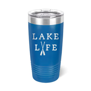 Lake Life Tumbler Royal Blue 20oz Insulated Cup Boater Cabin Gift #TWB20-LAKELIFE-RBL - Insulated Mug/Tumbler