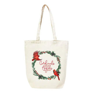 Large Cardinal Angels Are Near Gift Tote Memorial Canvas Shopping Bag #HPT2518-ANG23 - Tote Bag - Women’s