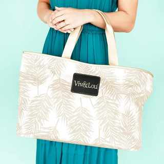 Large Coconut Palms Ally Tote Beach Travel Canvas Shoulder Bag #M731-COCO-VLK - Tote Bag - Women’s