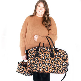 Large Leopard Travel Bag with Shoulder Strap Spotlight Luggage #M442VL-LPRD23 - Weekender Bag - Women’s