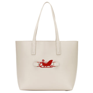 Large Taupe Tote with Snap off Acrylic Panel Everyday Handbag #MG892T - Tote Bag - Women’s