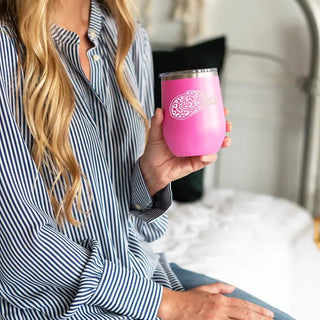Leopard Cowgirl Hat Tumbler Pink 12oz Insulated Western Cup #TWB12-LPRDCG-PK - Insulated Mug/Tumbler