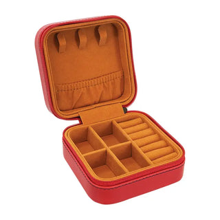 Leopard Heart Red Jewelry Case #L2308-RED-LPRDHRT - Jewelry Box/Organizer