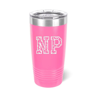 Leopard NP Nurse Tumbler Pink 20oz Insulated Cup Practitioner Gift #TWB20-LPRDNP-PK - Insulated Mug/Tumbler