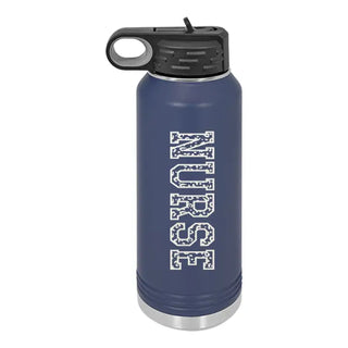 Leopard Nurse 32oz. Water Bottle #LWB32-LPRDNUR-NAVY - Navy - Water Bottle