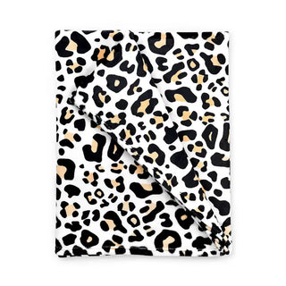 Leopard Print Throw Blanket Soft Plush Animal Print Cozy Gift Decor #M280VL-CATW - Throw Blanket