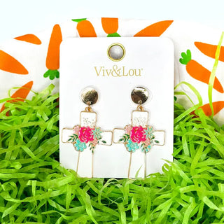 Let Your Light Shine Cross Earrings #VLJE2007-CROSS - Dangle Earrings