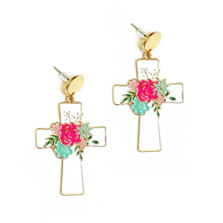 Let Your Light Shine Cross Earrings #VLJE2007-CROSS - Dangle Earrings