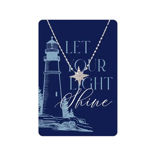 Let Your Light Shine Keepsake Card #VLJC-1315SV-SHINE23 - Pendant/Charm Necklace