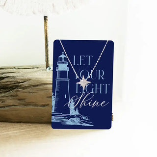Let Your Light Shine Keepsake Card #VLJC-1315SV-SHINE23 - Pendant/Charm Necklace