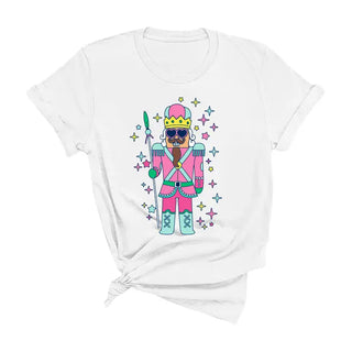 Let’s Get Crackin Nutcracker T Shirt Funny Christmas Holiday Tee #HPTS-WHTLG-NCK24 - T-Shirt (Graphic) - Women’s