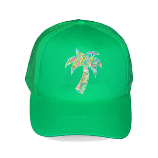 Let’s Get Tropical Trucker Hat Mesh Beach Cap for Women #L197-HTTRPPALM23 - Kelly Green - Trucker Hat - Women’s