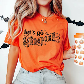 Let’s Go Ghouls T Shirt Funny Halloween Ghost Fall Graphic Tee #HPTS-GHOULS - Screen Printed T-Shirt - Women’s