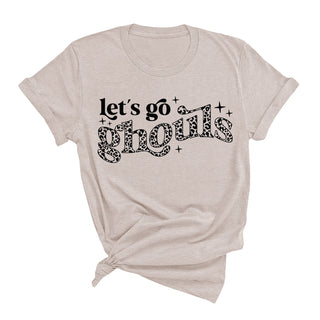 Let’s Go Ghouls T Shirt Funny Halloween Ghost Fall Graphic Tee #HPTS-GHOULS - Heather Natural / Large - Screen Printed