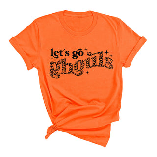 Let’s Go Ghouls T Shirt Funny Halloween Ghost Fall Graphic Tee #HPTS-GHOULS - Orange / Large - Screen Printed T-Shirt