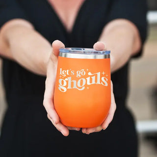 Lets Go Ghouls Wine Tumbler 12oz Insulated Halloween Party Cup #TWB12-GHOULS-ORG - Insulated Mug/Tumbler