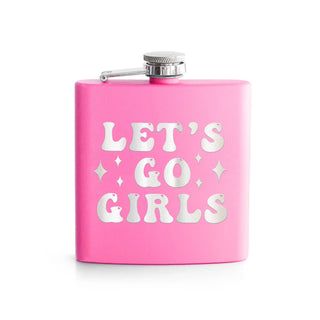 Let’s Go Girls Pink 6 oz Flask Bachelorette Party Bridesmaid Gift #TWBF6-GGIRL-PK - Flask