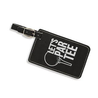Let’s Par Tee Golf Luggage Tag Golfer Travel Gift Golf Trip Accessory #L703&L604-PAR24 - Black - Luggage Tag