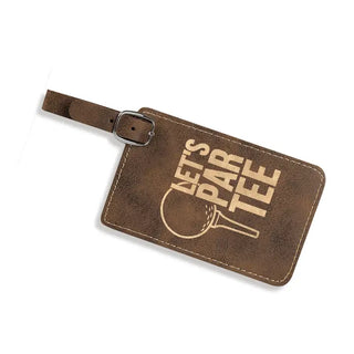 Let’s Par Tee Golf Luggage Tag Golfer Travel Gift Golf Trip Accessory #L703&L604-PAR24 - Rust - Luggage Tag