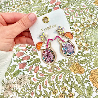 Let’s Party Earrings #VLJE2642-MULTI - Dangle Earrings
