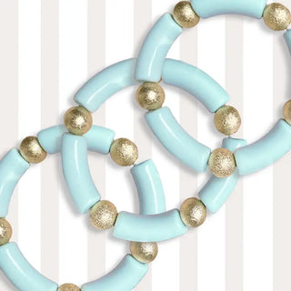 Light Blue Wrenley Bracelet #VLJB2495-LBLU - Beaded Bracelet