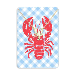Lobster Keepsake Necklace Card #VLJC-0561GD-LOB - Pendant/Charm Necklace
