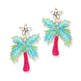 Lost Tropics Earrings #VLJE0123-PALM - Dangle Earrings