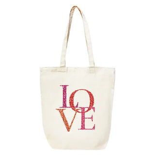 Love Canvas Large Tote Everyday Shopping Travel Gift Shoulder Carryall Bag #HPT2518-LOVE24 - Tote Bag - Women’s