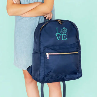 Love Cheer Navy Backpack Cute School Travel Water Resistant Bag #M364VL-NAVY-LVCHEER - Backpack - Women’s