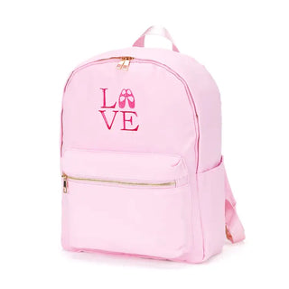 Love Dance Pink Charlie Backpack Cute School Travel Water Resistant Bag #M364VL-PK-LVDANCE - Backpack - Women’s