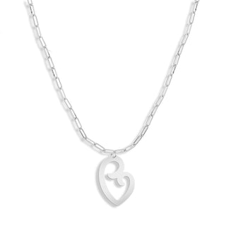 Love Rhonda Necklace #ACN-215SV-LOVE-MRSV - Silver - Pendant/Charm Necklace