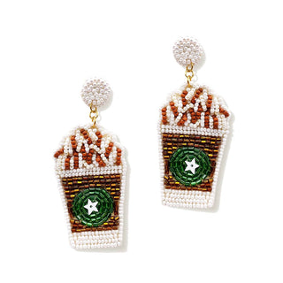Love You A Latte Earrings #VLJ0707-LATTE - Dangle Earrings