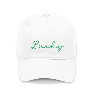 Lucky Embroidered White Hat St Patricks Day Baseball Cap Unisex #M190VL-WHT-LUCKY - Baseball Cap - Unisex