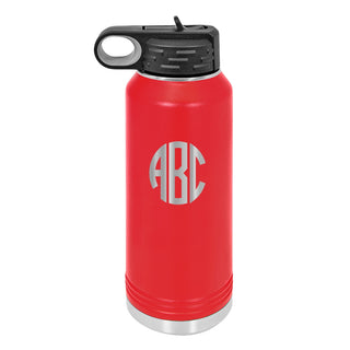 Water Bottle with Circle Initials #LWB32-PK