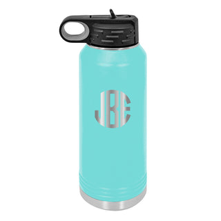 Water Bottle with Circle Initials #LWB32-PK